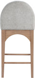 Waldorf - Chenille Stool With Natural Legs