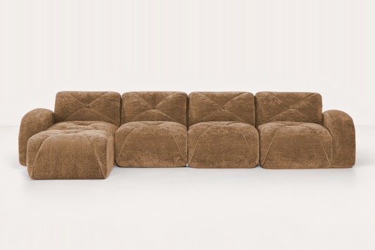 MYLO 140" 4-Seater Sofa with 1 Ottoman