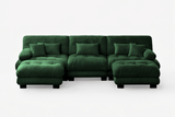 CLOUDIES 134" Sofa 3 Seater with 2 Ottoman