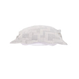 Indoor/Outdoor Puff Scroll Ottoman Syros Fog Cover Only