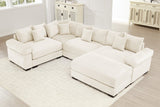 DESEO 196" Sectional Sofa with Ottoman