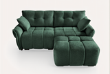 CHARLOTTE 78" 2-Seater Sofa with 1 Ottoman
