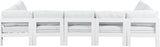 Nizuc - Outdoor Patio 7 Piece Modular Sectional With White Frame