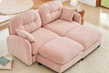MOLLY 74" Loveseat with 2 Ottomans