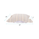 Indoor/Outdoor Puff Scroll Ottoman Dune Sand Cover Only