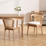 George Modern Farmhouse Upholstered Dining Chairs (Set of 2)