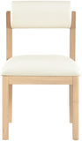 Roundhill - Faux Leather Dining Chair (Set of 2) - Natural Frame