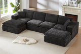 ZORVA 137" 4-Seater Sofa with 2 Ottomans