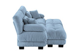 CLOUDIES 94" Loveseat with 2 Ottomans