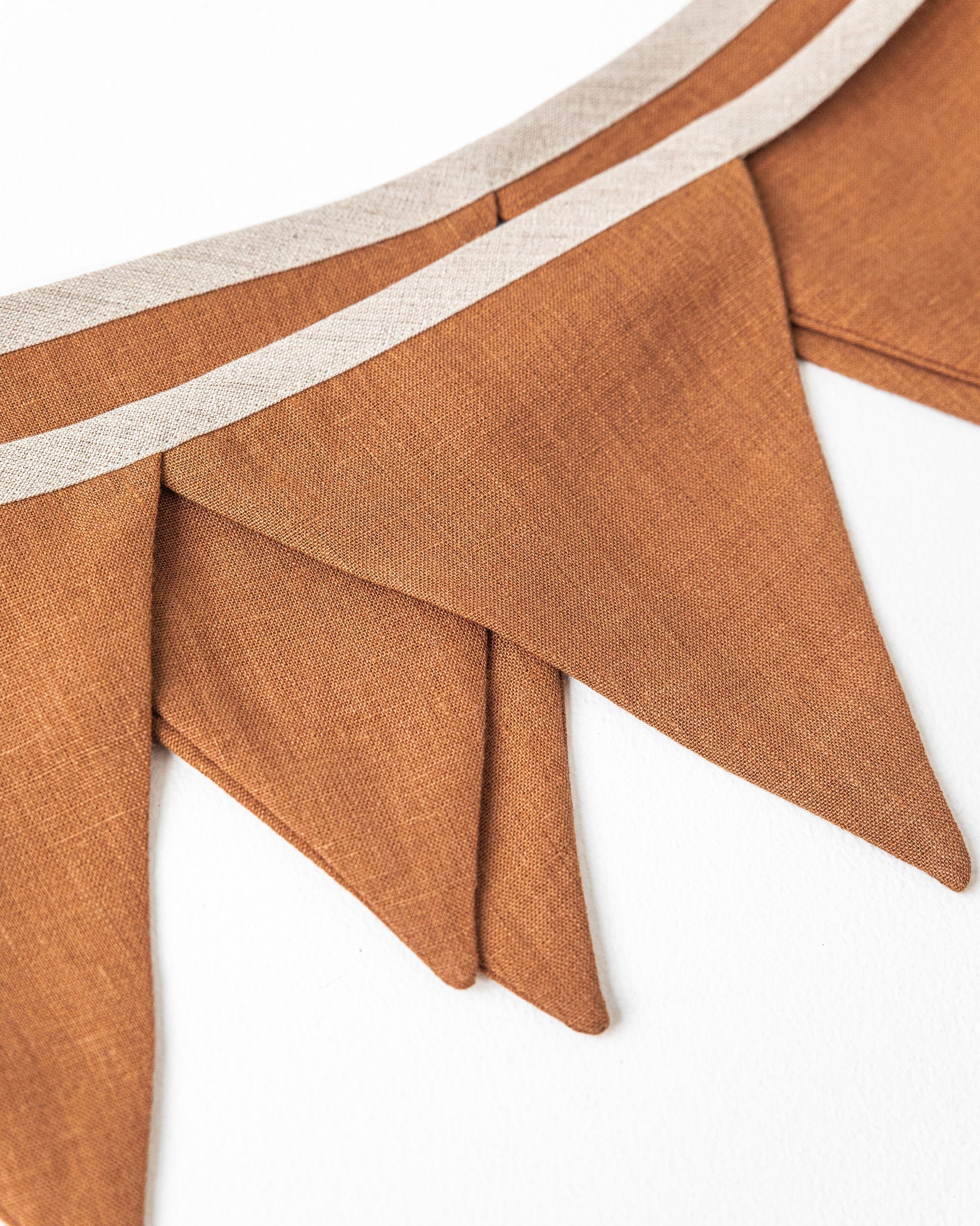 Linen bunting in Cinnamon