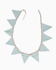 Linen bunting in Dusty blue