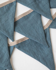 Linen bunting in Gray blue