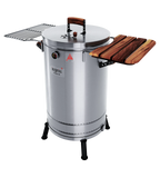 3-in-1 Stainless Steel Smoker Barrel Grill  Premium– Portable Charcoal BBQ with Thermometer, Outdoor Cooking Smoker for Camping, Backyard & Home BBQ INGRILL