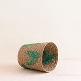 Banana Leaf Embroidery Soft Woven Basket - Plant Baskets | LIKHÂ