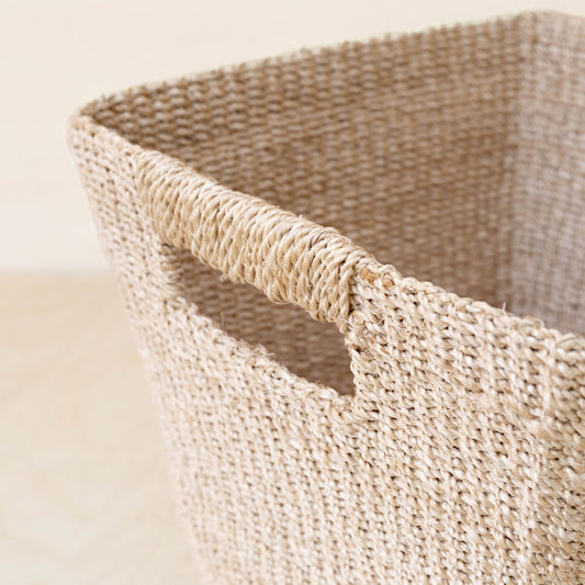 Natural Tapered Square Basket - Floor Basket | LIKHÂ