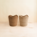 Small Natural Scallop Basket - Abaca Woven Basket | LIKHÂ