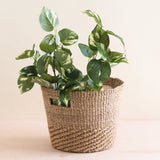 Tan + Natural Tapered Basket - Straw Basket | LIKHÂ