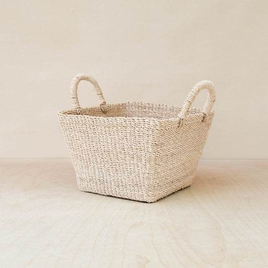 Tapered Square Tabletop Basket - Abaca Basket | LIKHÂ