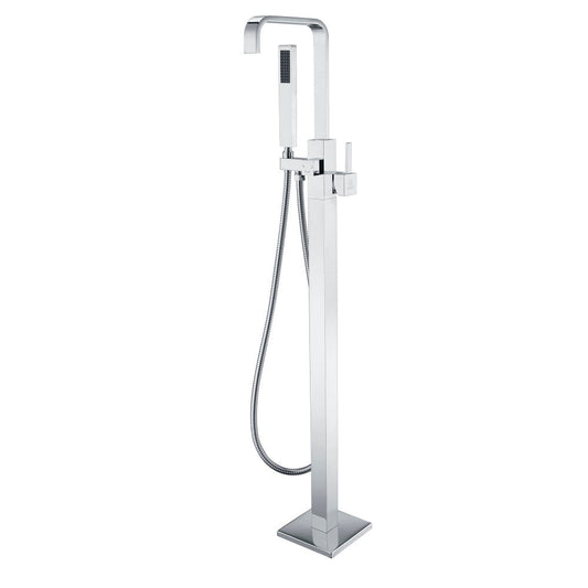 Victoria 2-Handle Freestanding Claw Foot Tub Faucet with Hand Shower in Polished Chrome