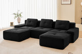 CORDELIA 117" 3-Seater Sofa with 2 Ottomans