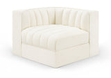 Rummi - Velvet Performance Fabric Upholstered Modular Corner Chair