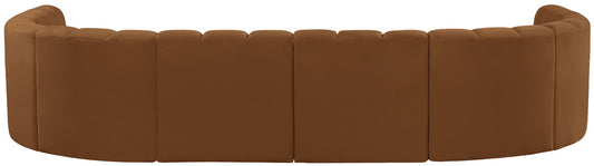 Arc - Velvet Modular U-Shaped Sectional - Saddle