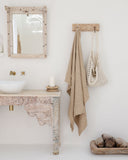 Beige waffle towel set (3 pcs)