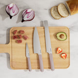 Ciarra Beyond Trio Knife Set with Gift Box, with Chef Knife, Serrated Bread Knife and Utility Knife, High Carbon Stainless Steel with Ergonomic Handle | Sakura Candy