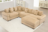 DESEO 196" Sectional Sofa with Ottoman