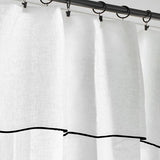 100% Linen Edge Embroidery Curtain (Set Of 2)