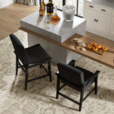 Leo Modern Upholstered Counter Stool quick shift to Dining Chair