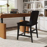 Leo Modern Upholstered Counter Stool quick shift to Dining Chair