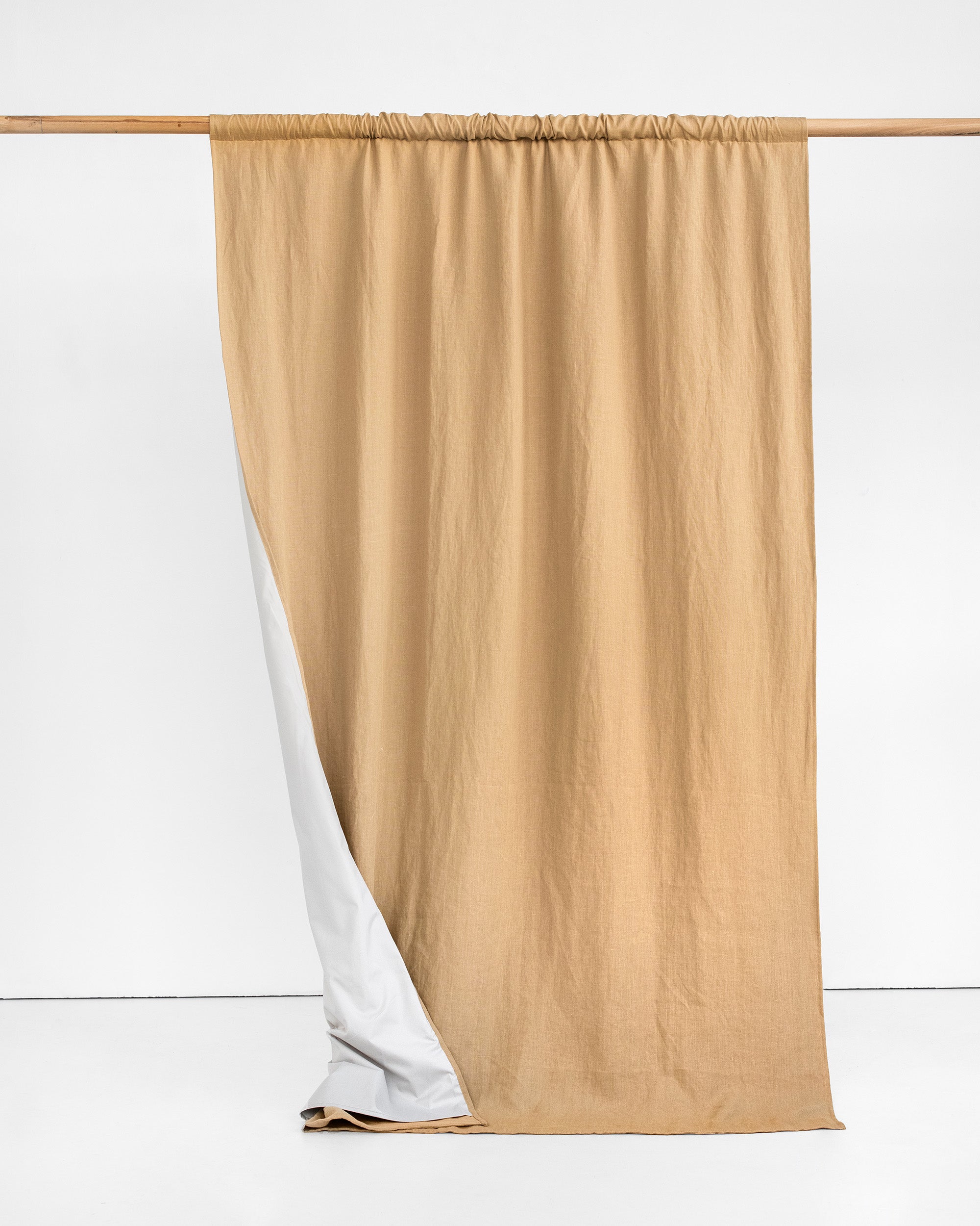 Blackout linen curtain panel (1 pcs) in Sandy beige