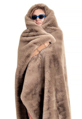 Bliss Weighted Faux Fur Chinchilla Throw