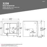 ANZZI Coupe Series 32 in. x 38 in. Therapeutic Walk-In Tub in White