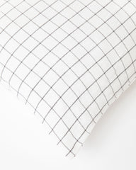 Body pillowcase in Charcoal grid