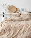 Botanical print linen duvet cover
