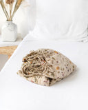 Botanical print linen sheet set (4 pcs)
