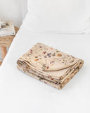 Botanical print linen sheet set (4 pcs)