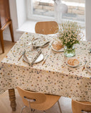 Botanical print linen napkin set of 2