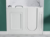 FULLY LOADED Walk-in Bathtub with Air Jets and Whirlpool Massage Jets Hot Tub | Quick Fill Waterfall Tub Filler with 6 Setting Handheld Shower Sprayer | Including Aromatherapy, LED Lights, V-Shaped Back Jets, and Auto Drain
