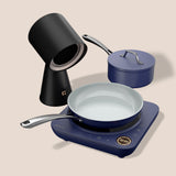 Ciarra Kitchen PortoChef Quartet : Donut Induction Cooktop & HOOD TO GO & Cookware Mini Duo