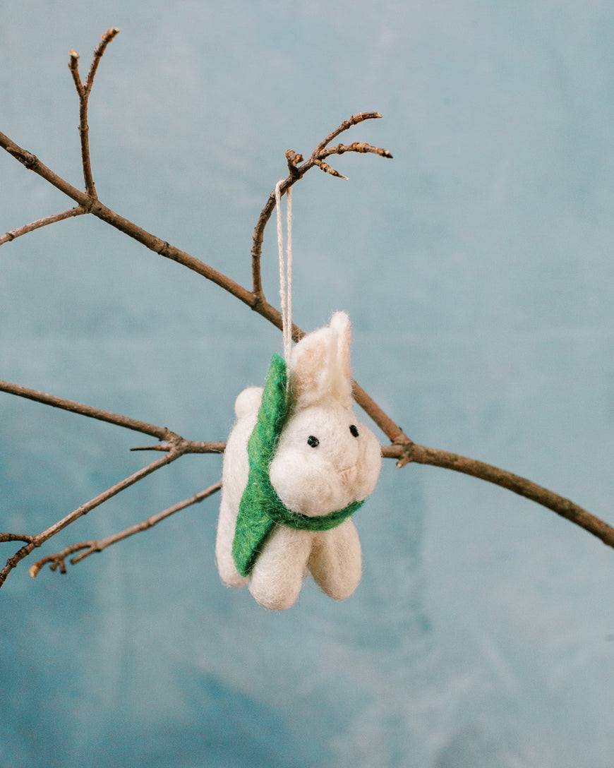 Winter Bunny Felt Ornament