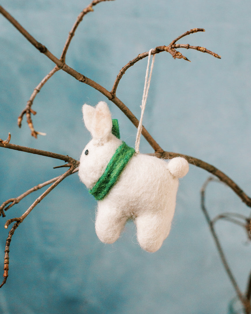 Winter Bunny Felt Ornament