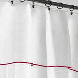 100% Linen Edge Embroidery Curtain (Set Of 2)