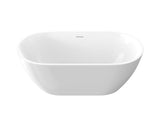 ANZZI Mone Series 67" L Freestanding Soaker Tub with Elegant Contemporary Design, Durable Acrylic Construction, and Built-in Overflow, Glossy White