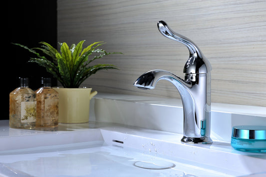 Arc Series Single Hole Single-Handle Low-Arc Bathroom Faucet in Polished Chrome