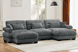 CLOUDIES 134" 3 Seater Sofa with 2 Ottomans