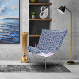 Indoor/Outdoor Puff Ottoman Cover & Cushion Syros Denim