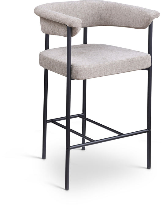 Malin - Linen Counter Stool (Set of 2) - Taupe